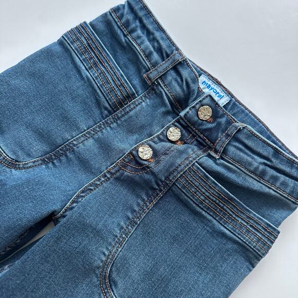 Mayoral Wide Leg High Waisted Sailor Jeans - Size 8 - Picture 4 of 8